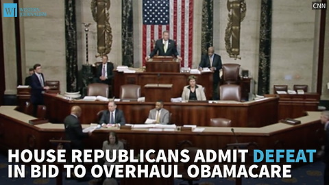 House Republicans Admit Defeat In Bid To Overhaul Obamacare