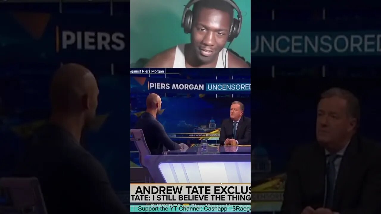 RaeReacts on YT:Andrew Tate Defends Himself Against Piers Morgan #shorts