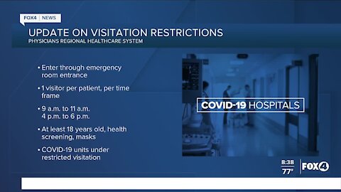 Physicians Regional ease visitation restrictions