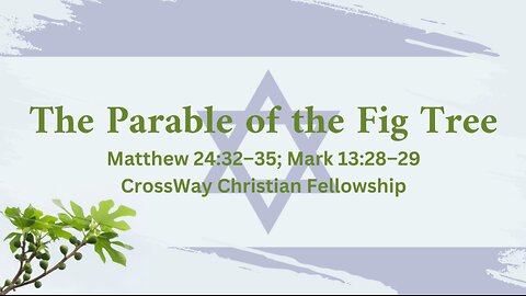 The Fig Tree (Matthew 24:32-35; Mark 13:28-29)