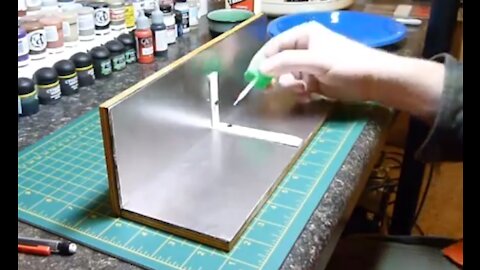 Plasticard gluing station