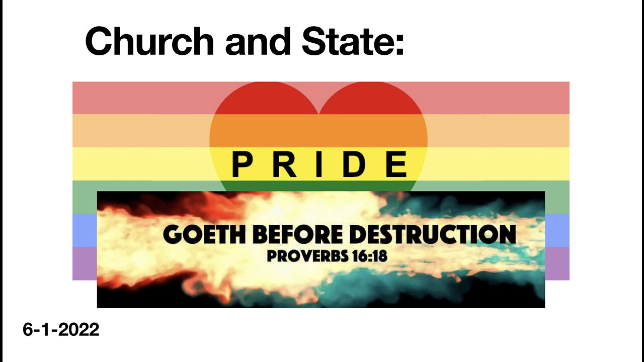 PRIDE COMES BEFORE THE FALL!!!! - Pride month is an indicator that the doomsday clock is ticking