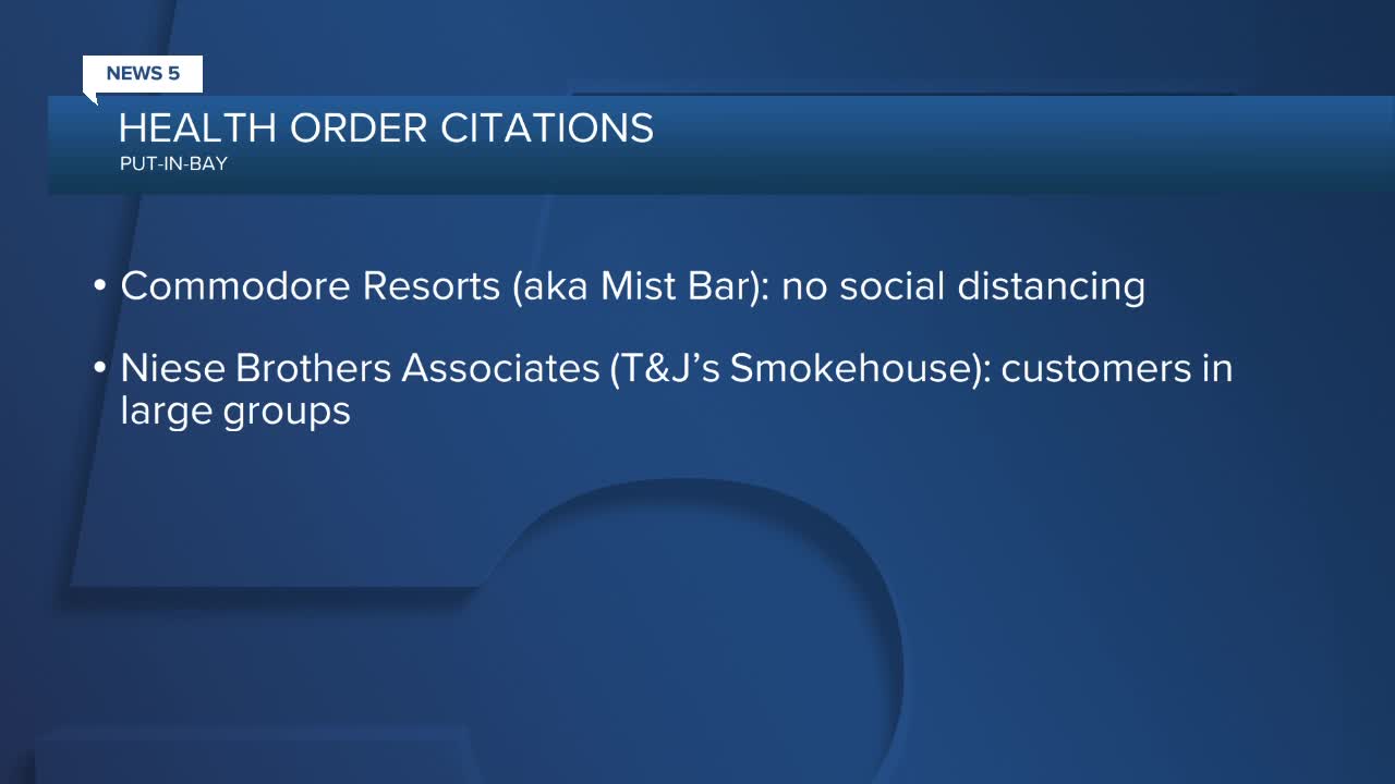 Following complaints, 2 Put-in-Bay bars cited for violating COVID-19 orders