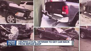 Helping local veteran get car back from repair shop