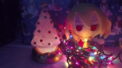 Flan is helping with the Christmas lights