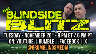 The Blindside Blitz - NFL Week 13 - Tuesday, November 26th, 9 PM ET - LIVE!