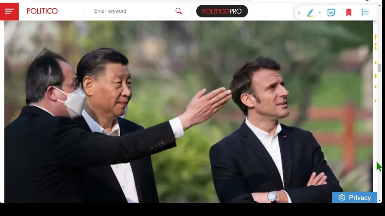 法國總統在接受采訪時表示，歐洲面臨的“巨大風險”正在“陷入不屬於我們的危機”