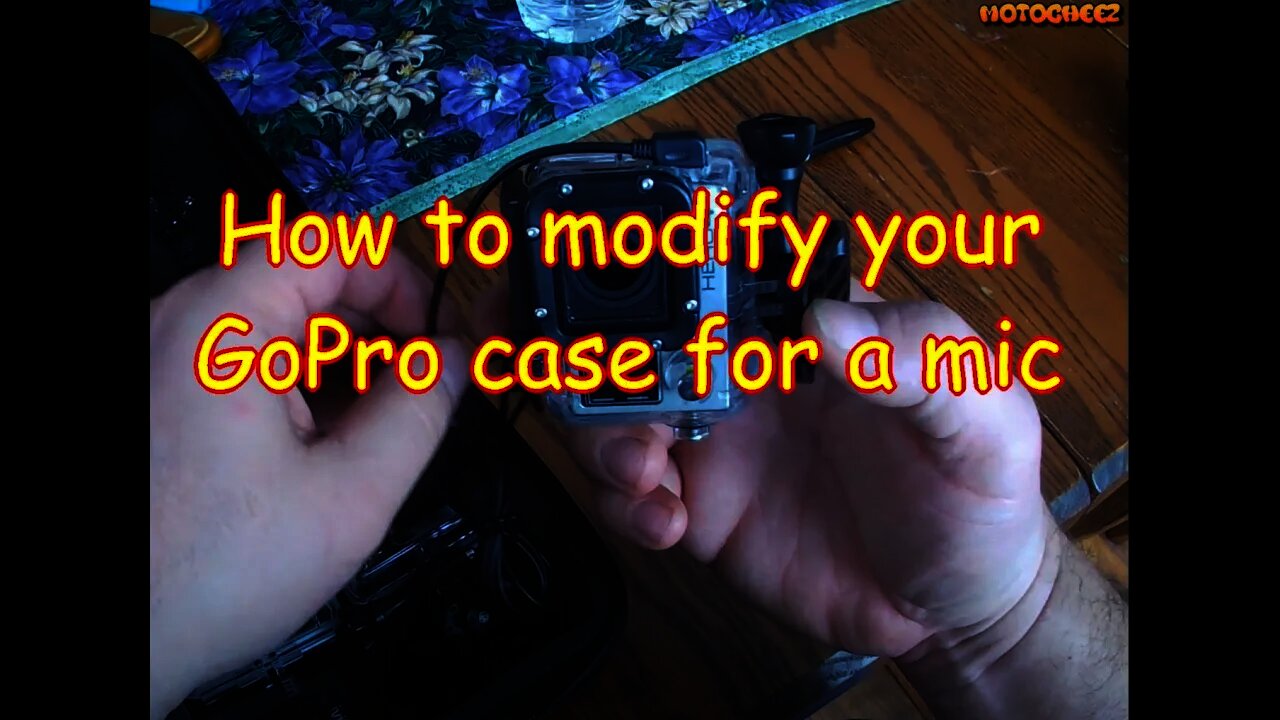 Modifying my GoPro Hero4 case to accept a mic, or external charging with case on