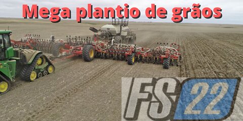 farming simulator 2022 timelapse planting grain before winter comes.