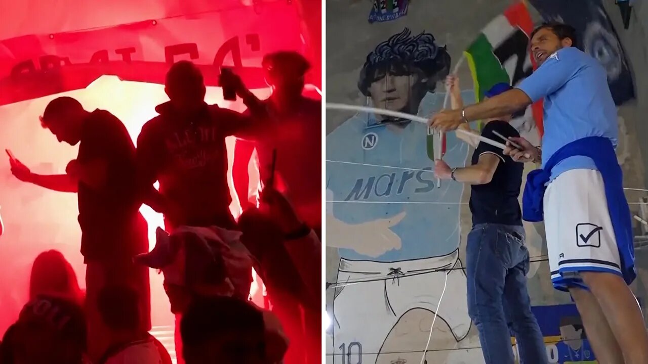 CRAZY SCENES as delighted Napoli fans celebrate first Serie A title in 33 years