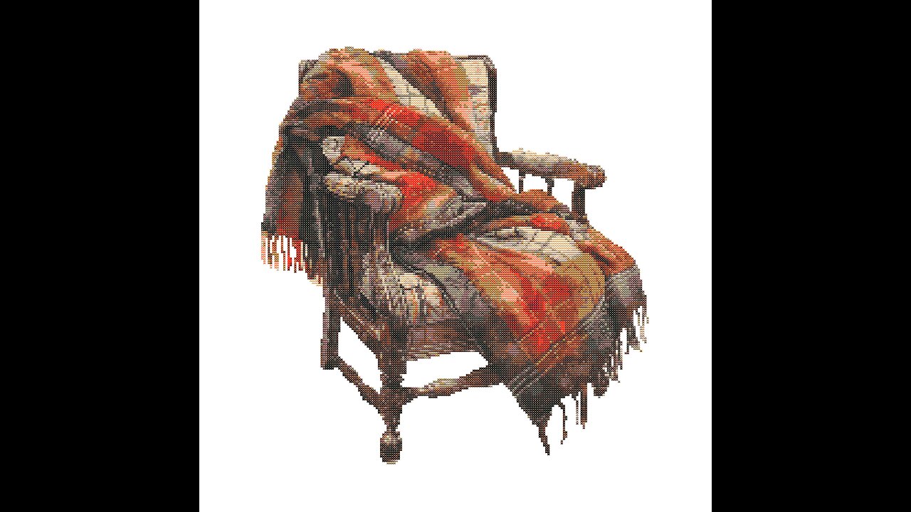 VICTORIAN ARMCHAIR Cross Stitch Pattern by Welovit Cross Stitch | welovit.net | #crossstitch