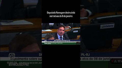 Deputado Ramagem destruindo narrativas do 8 de janeiro.