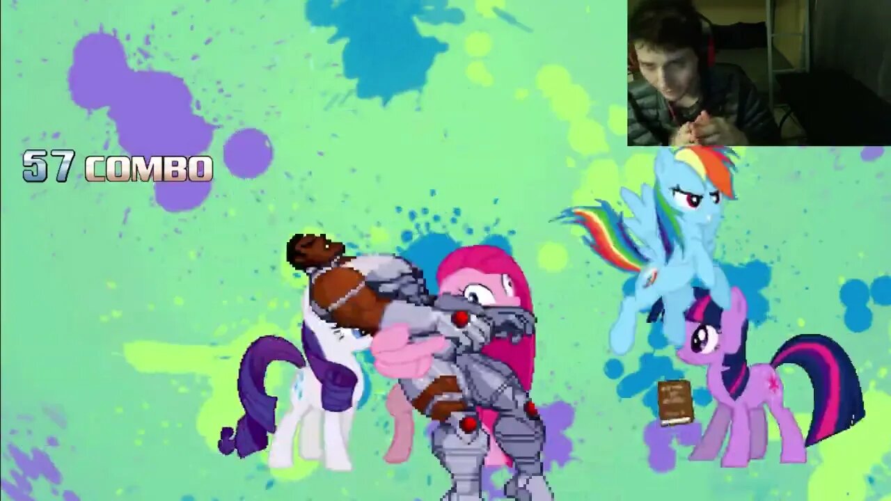 My Little Pony Characters (Twilight Sparkle, Rainbow Dash, And Rarity) VS Cyborg In An Epic Battle