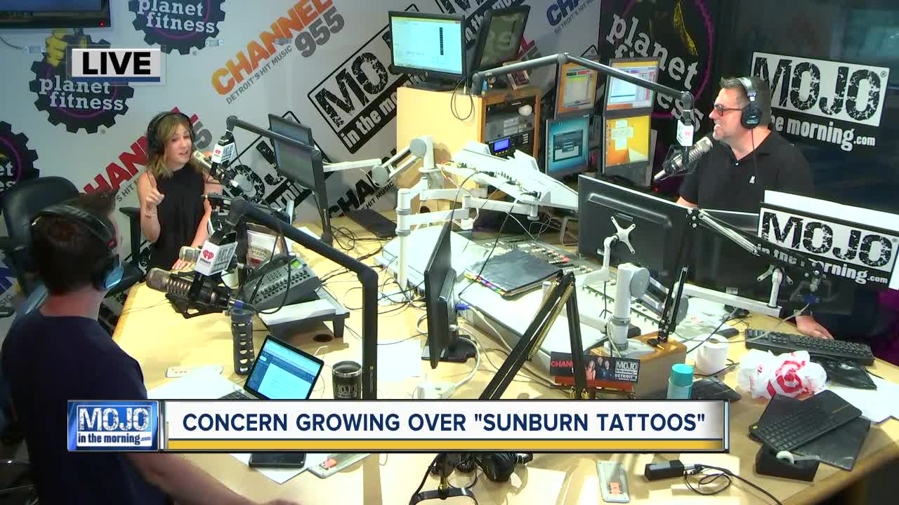 Discussing 'sunburn tattoos' with Mojo in the Morning