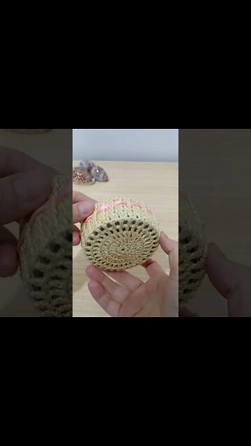 A Crochet Yellow Can's Cover #shorts