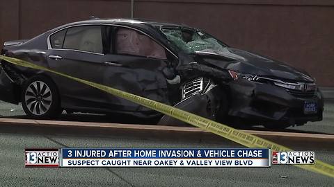 3 injured after home invasion leads to car chase