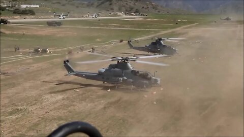 Marine Helicopters Refuel at a FARP While Utilizing the Intrepid Tiger II - Winter Fury 22