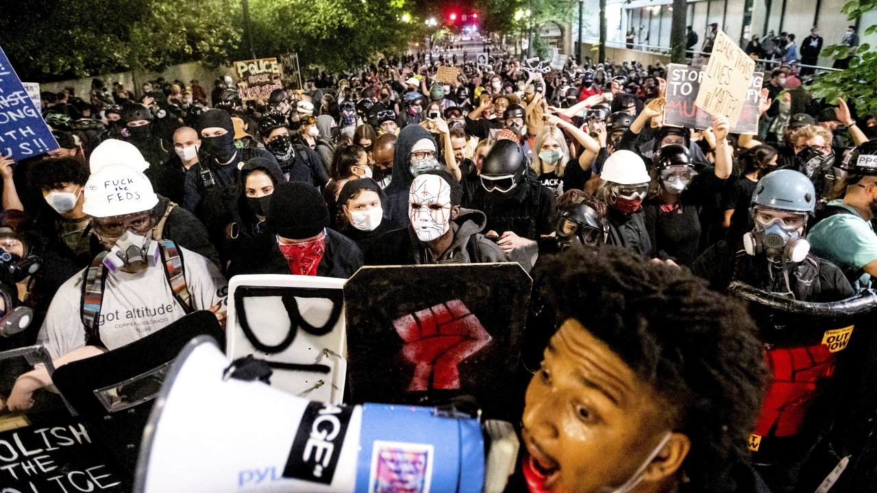 Portland Police Declare Unlawful Assembly Outside Police Precinct