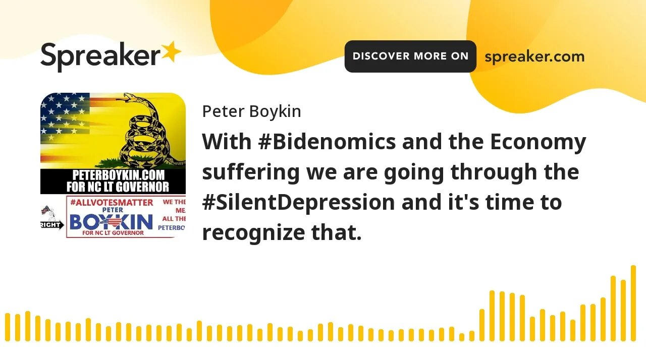 With #Bidenomics and the Economy suffering we are going through the #SilentDepression and it's time