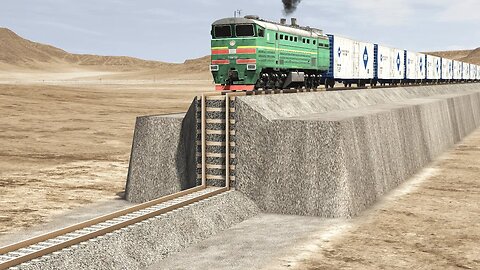 Trains vs Unfinished Railway – BeamNG.Drive.