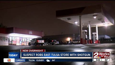 Masked suspect robs East Tulsa store near 11th Sheridan