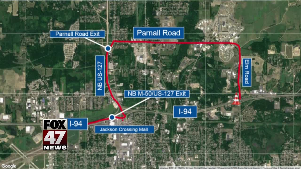 I-94 Elm Rd. Exit Closing in Jackson