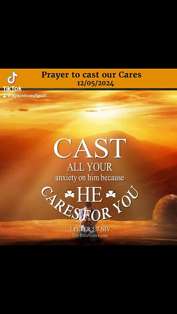 Prayer to cast our Cares #youtubeshorts #love #grace #inspiration #jesus #mercyandgrace