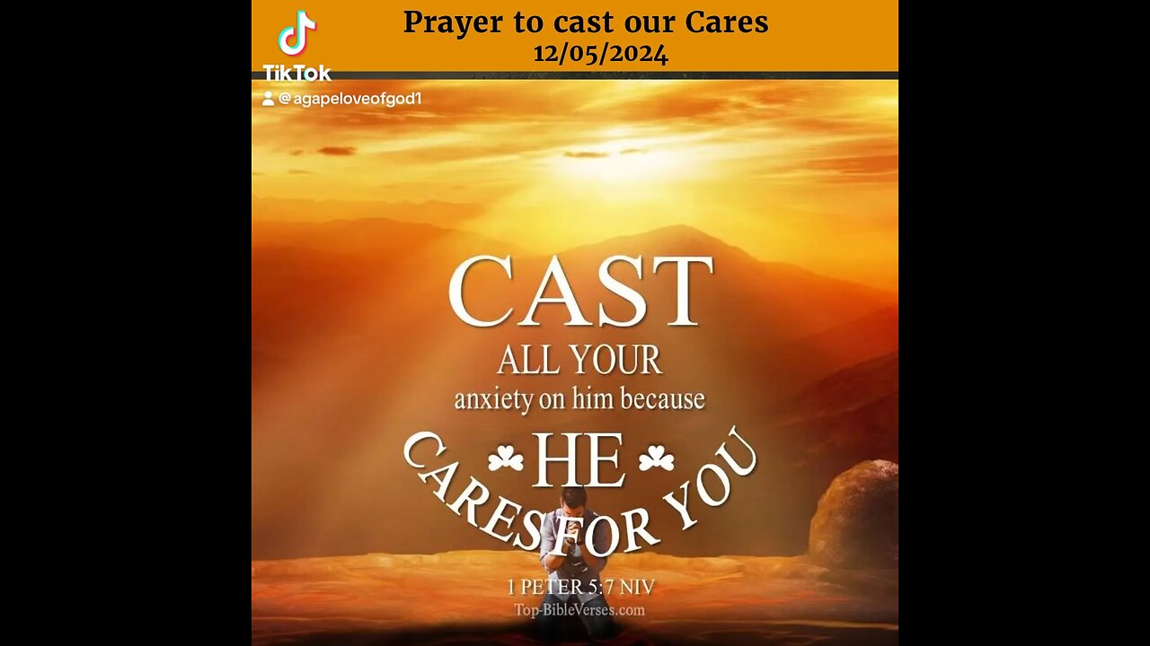 Prayer to cast our Cares #youtubeshorts #love #grace #inspiration #jesus #mercyandgrace