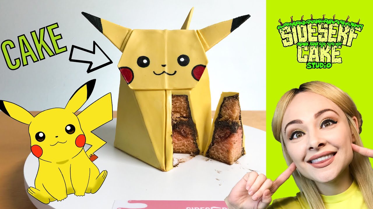 How to make an origami Pikachu cake