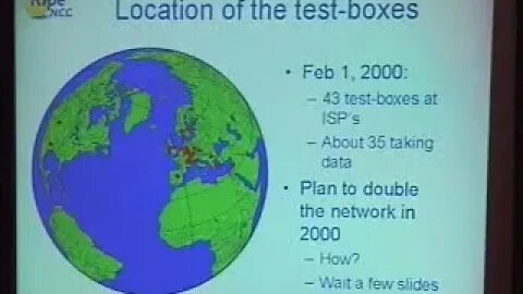 The RIPE NCC Test Traffic Measurements Project