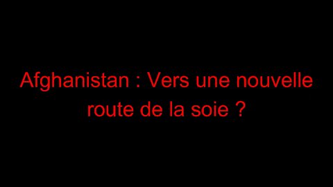 Afghanistan : Vers une nouvelle route de la soie ?