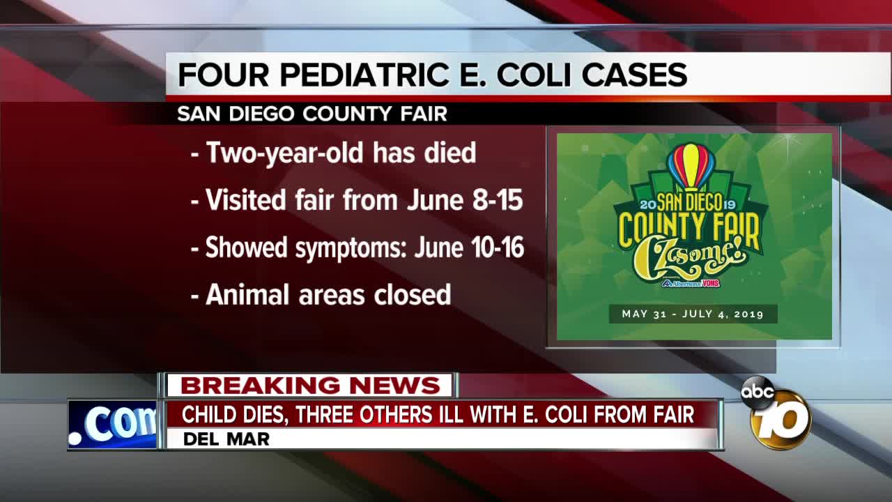 Child dies, three others ill with E.Coli from the fair