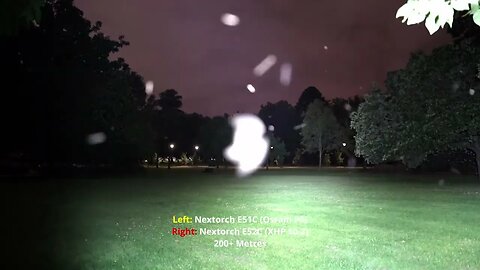 Beamshots comparison test: Nextorch E51C vs E52C - interesting step down performance