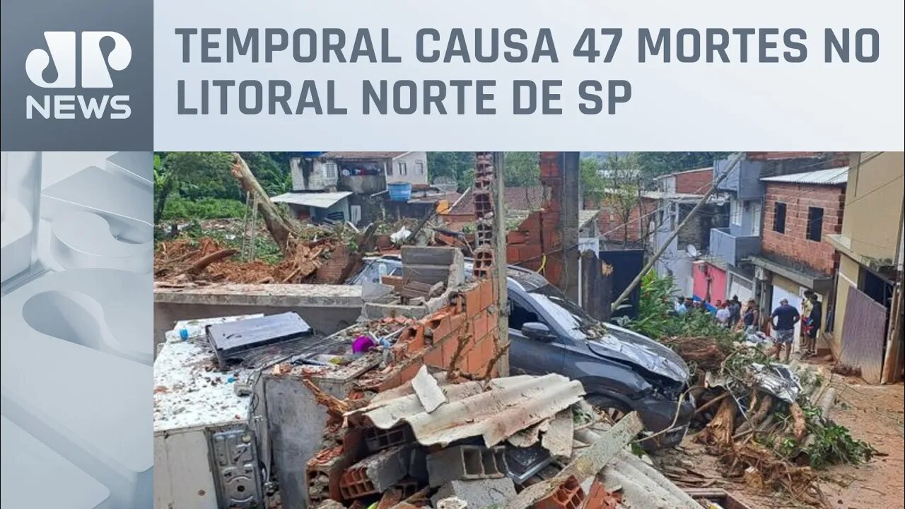 Litoral norte de SP tem 1730 desalojados e 766 desabrigados após chuvas