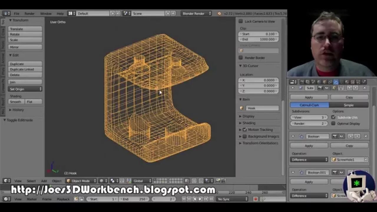 Modeling for 3D Printing - Snow Tube Hook Project