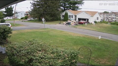 The dumpster man came to reclaim his bin after 9 months.