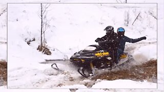 Snowmobile mudding