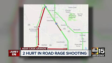 Two shot in possible road rage incident near Casa Grande