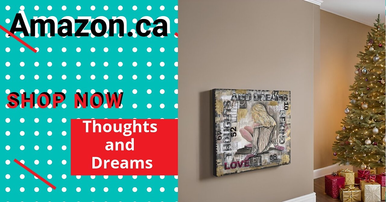 🎁✨ Bring Holiday Magic to Life with "Thoughts and Dreams" Canvas Art! ✨🎁