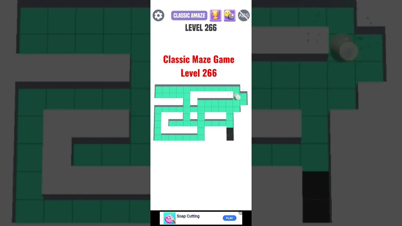 Classic Maze Game Level 266. #shorts