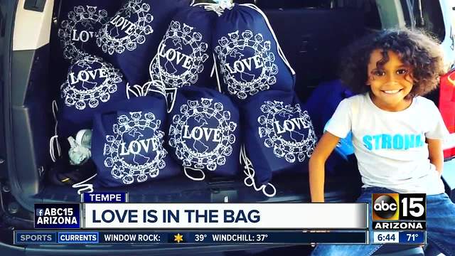 Valley family filling tote bags of love for those in need