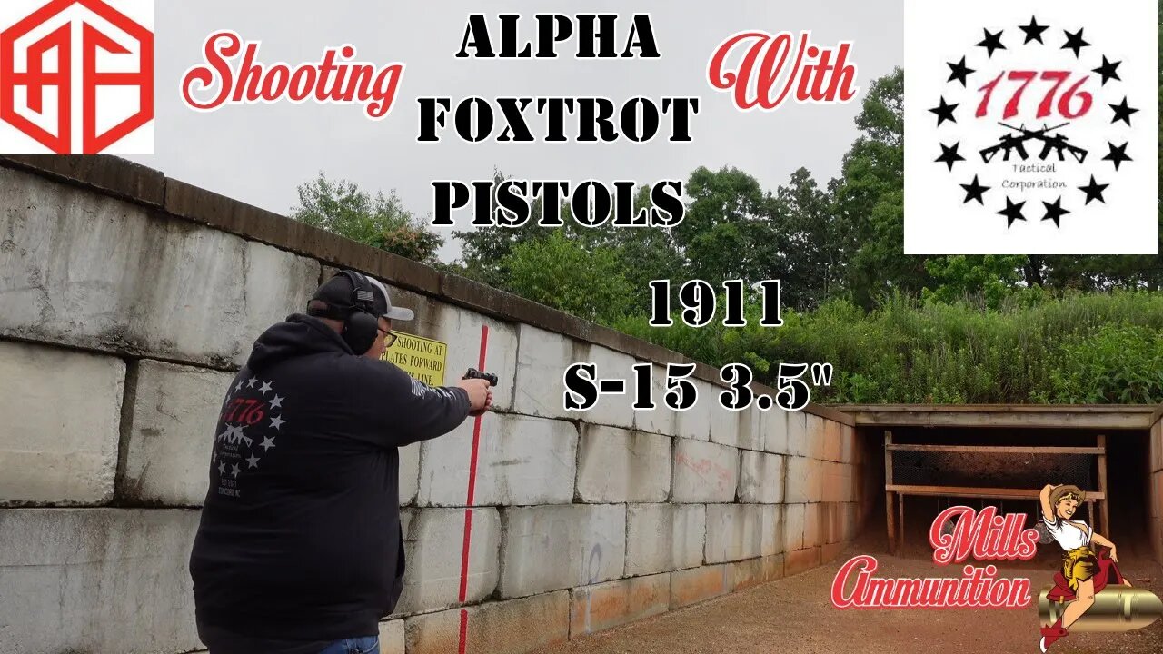 Alpha Foxtrot’s 1911-S15 3.5" 9MM. Mills Ammunition and 1776 Tactical taking it for a RIP!!