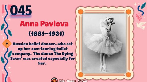 Anna Pavlova (1881–1931) | TOP 150 Women That CHANGED THE WORLD | Short Biography