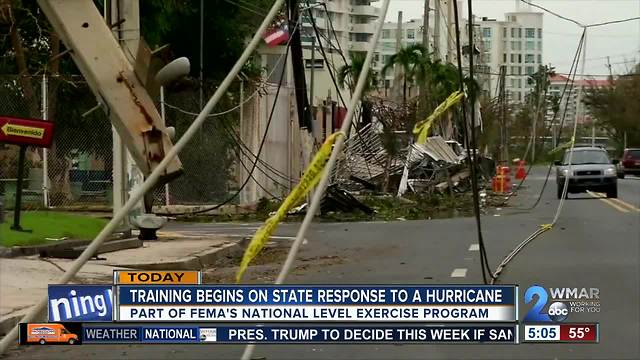 Training begins on state response to a hurricane