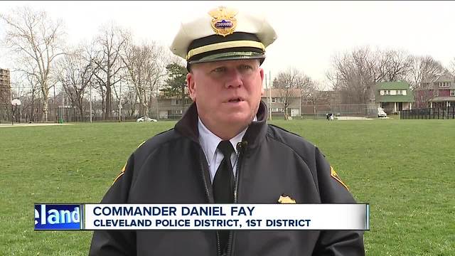 Unified park clean up with Cleveland police
