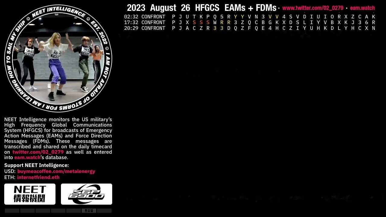 August 26 2023 Emergency Action Messages – US HFGCS EAMs + FDMs