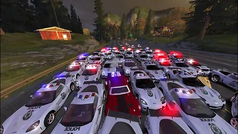 Massive Police Car Flood in NFSMW 2005 Intense Pursuit Chaos