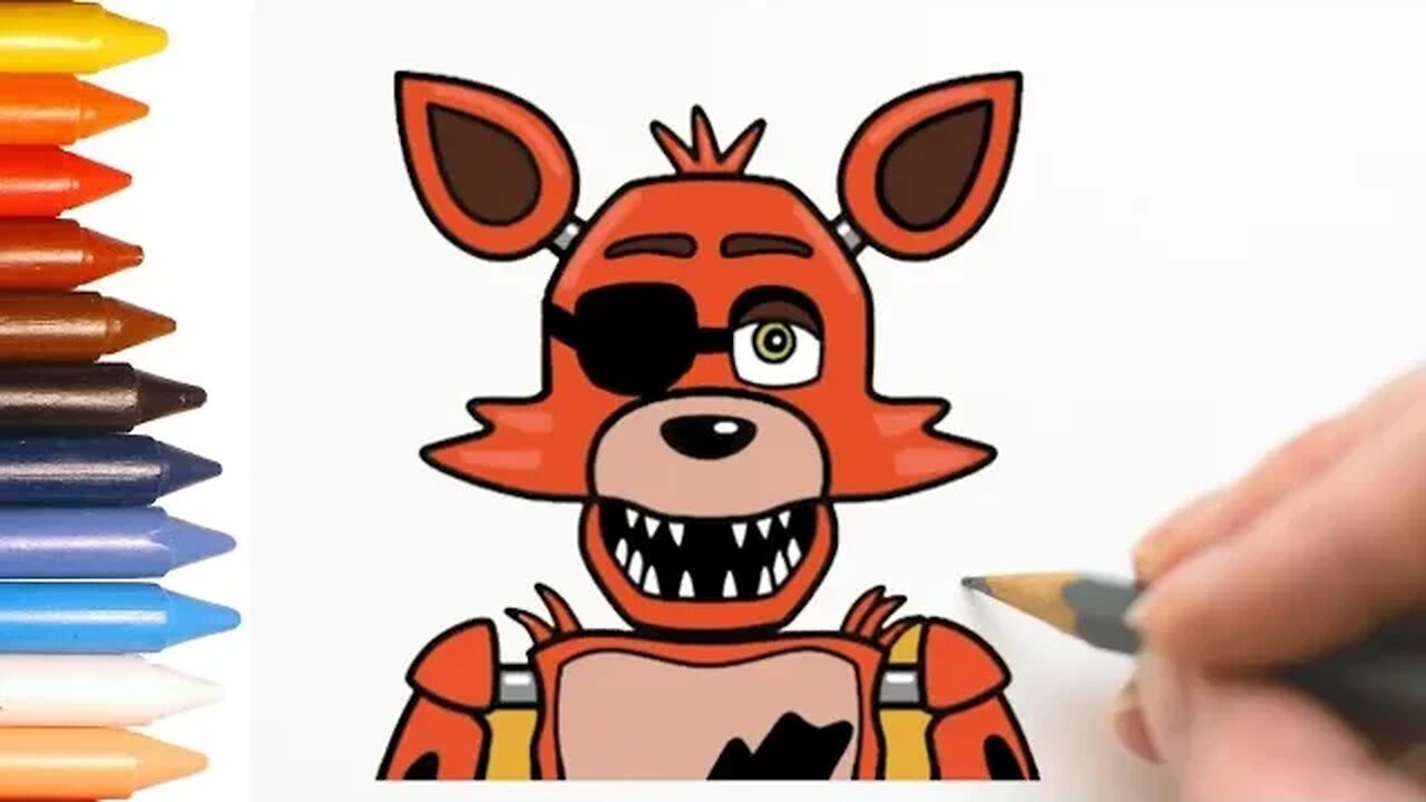 COMO DESENHAR FOXY - FIVE NIGHTS AT FREDDY'S - FÁCIL