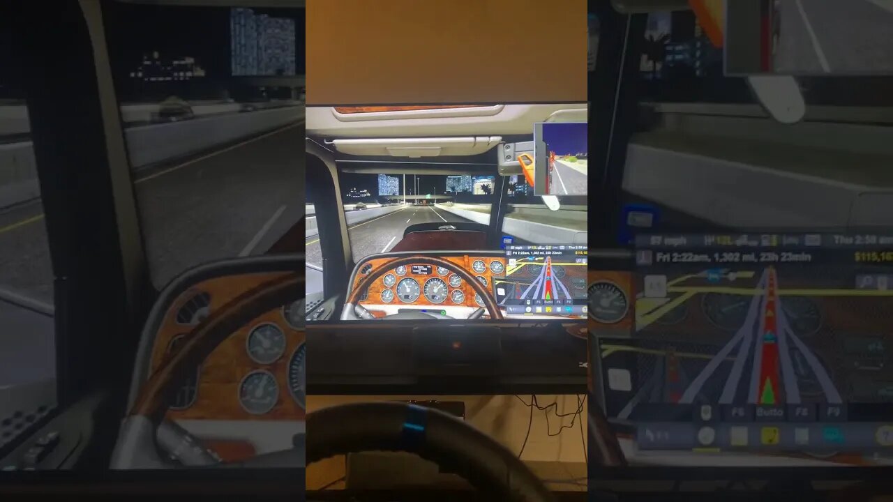 Rolling through Vegas with my custom 389 Pete |American Trucking Simulator