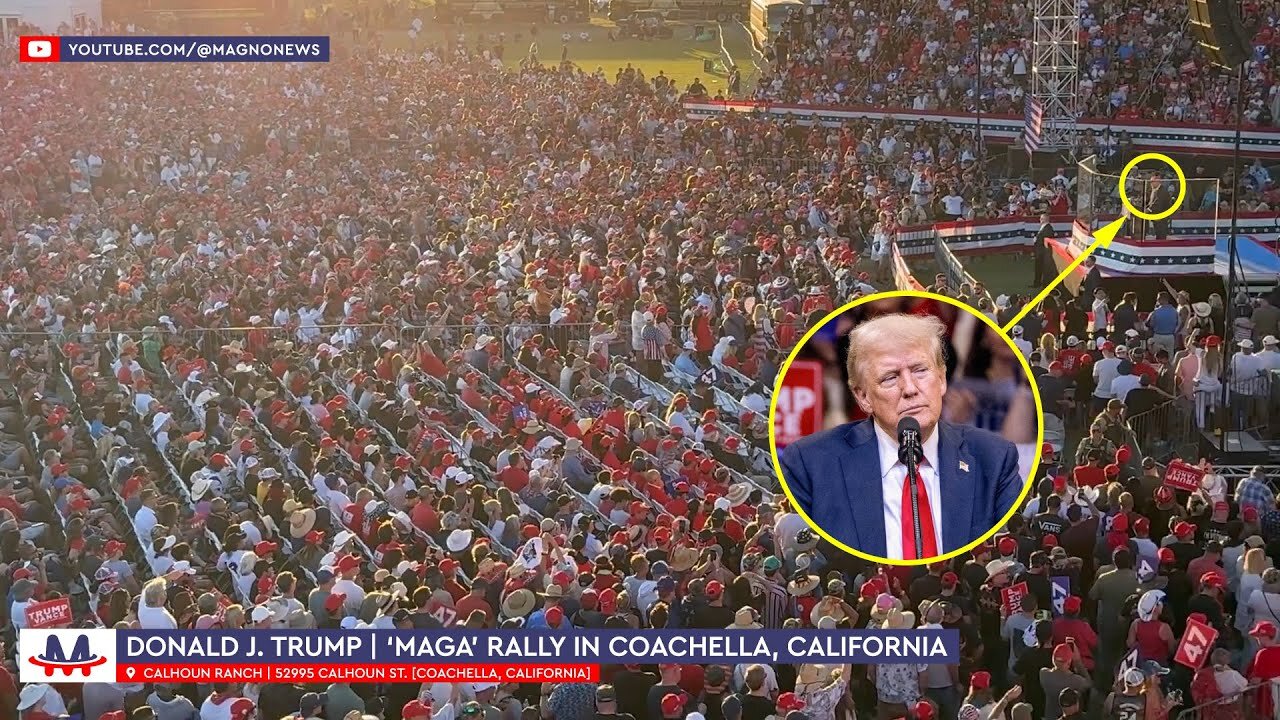 🇺🇸 Donald Trump | Massive Crowd at MAGA rally in Coachella, California